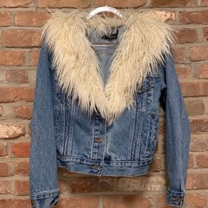 Reformation Sherpa Denim Jacket